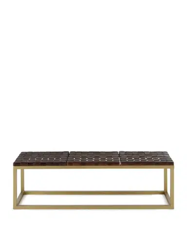 Peninsula Home Collection Hildago Woven Leather Bench | Thumbnail 3 Peninsula Home Collection Hildago Woven Leather Bench | Thumbnail 3