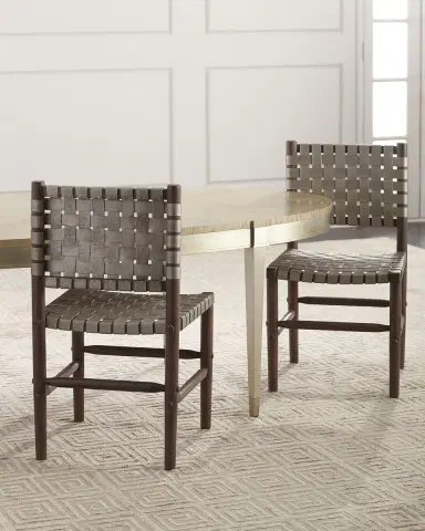Peninsula Home Collection Arno Leather Dining Side Chair | Thumbnail 5 Peninsula Home Collection Arno Leather Dining Side Chair | Thumbnail 5