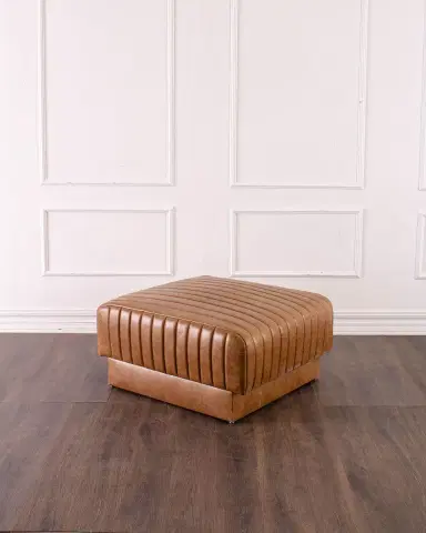 Peninsula Home Collection Todd Leather Ottoman | Thumbnail 1 Peninsula Home Collection Todd Leather Ottoman | Thumbnail 1
