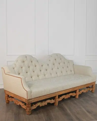 Peninsula Home Collection Camelia Sofa with Natural Wood Hand-Carved Base | Thumbnail 3 Peninsula Home Collection Camelia Sofa with Natural Wood Hand-Carved Base | Thumbnail 3
