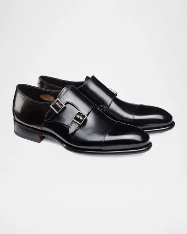 Santoni Men's Ira Double-Monk Leather Shoes | Thumbnail 3 Santoni Men's Ira Double-Monk Leather Shoes | Thumbnail 3