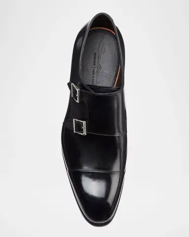 Santoni Men's Ira Double-Monk Leather Shoes | Thumbnail 4 Santoni Men's Ira Double-Monk Leather Shoes | Thumbnail 4