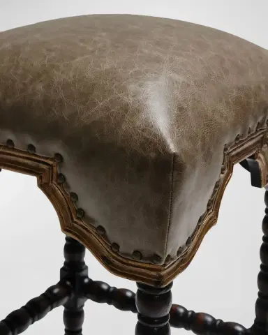 Peninsula Home Collection San Marco Leather Counter Stool - 26" | Thumbnail 4 Peninsula Home Collection San Marco Leather Counter Stool - 26" | Thumbnail 4
