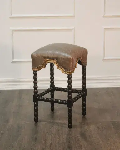 Peninsula Home Collection San Marco Leather Counter Stool - 26" | Thumbnail 1 Peninsula Home Collection San Marco Leather Counter Stool - 26" | Thumbnail 1