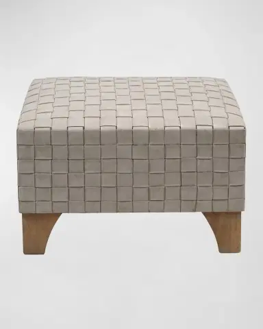 Peninsula Home Collection Trenzas Leather Ottoman | Thumbnail 2 Peninsula Home Collection Trenzas Leather Ottoman | Thumbnail 2
