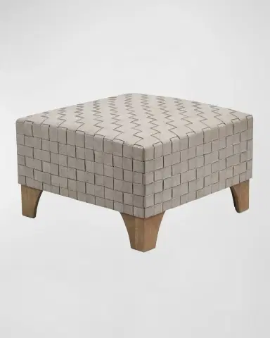Peninsula Home Collection Trenzas Leather Ottoman | Thumbnail 4 Peninsula Home Collection Trenzas Leather Ottoman | Thumbnail 4