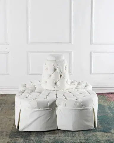 Peninsula Home Collection Fleur Velvet Island Sofa, 55" | Thumbnail 1 Peninsula Home Collection Fleur Velvet Island Sofa, 55" | Thumbnail 1