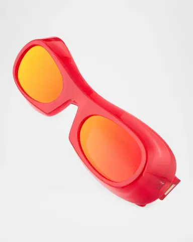 Ferragamo Men 's 51mm Classic Logo Plastic Oval Sunglasses | Thumbnail 4 Ferragamo Men 's 51mm Classic Logo Plastic Oval Sunglasses | Thumbnail 4