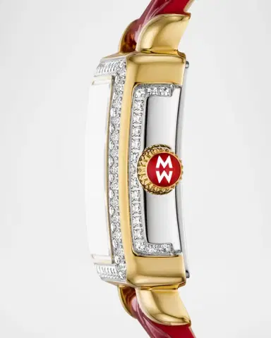 Michele Special Edition Deco Madison Red Mini Diamond Pavé Watch | Thumbnail 4 Michele Special Edition Deco Madison Red Mini Diamond Pavé Watch | Thumbnail 4