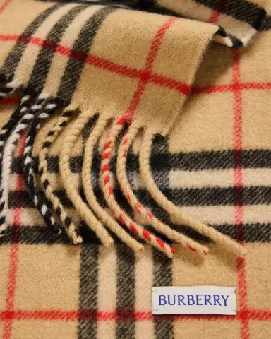 Burberry Check Cashmere Scarf | Thumbnail 4 Burberry Check Cashmere Scarf | Thumbnail 4