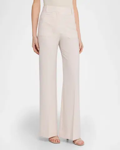 Victoria Beckham Alina Patch-Pocket Wide-Leg Trousers | Thumbnail 4 Victoria Beckham Alina Patch-Pocket Wide-Leg Trousers | Thumbnail 4