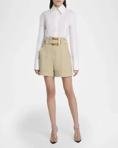 Balmain High-Rise Belted Cuffed Shorts | Thumbnail 2 Balmain High-Rise Belted Cuffed Shorts | Thumbnail 2