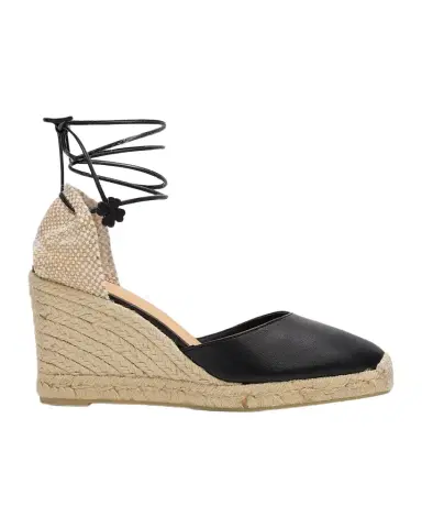 Castañer 80mm Carina Leather Espadrille Wedge Sandals | Thumbnail 1 Castañer 80mm Carina Leather Espadrille Wedge Sandals | Thumbnail 1