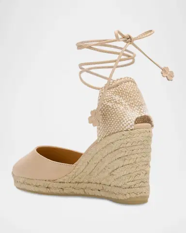 Castañer 90mm Carina Leather Espadrille Wedge Sandals | Thumbnail 4 Castañer 90mm Carina Leather Espadrille Wedge Sandals | Thumbnail 4