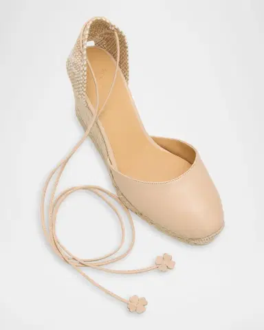 Castañer 90mm Carina Leather Espadrille Wedge Sandals | Thumbnail 6 Castañer 90mm Carina Leather Espadrille Wedge Sandals | Thumbnail 6