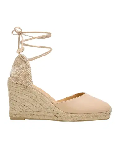 Castañer 90mm Carina Leather Espadrille Wedge Sandals | Thumbnail 1 Castañer 90mm Carina Leather Espadrille Wedge Sandals | Thumbnail 1