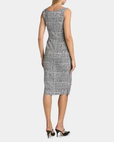 Chiara Boni La Petite Robe Fisoro Tweed-Print Jersey Bodycon Midi Dress | Thumbnail 3 Chiara Boni La Petite Robe Fisoro Tweed-Print Jersey Bodycon Midi Dress | Thumbnail 3
