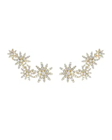 David Yurman Starburst Full Pave Climber Earrings with Diamonds in 18K Gold, 26mm | Thumbnail 1 David Yurman Starburst Full Pave Climber Earrings with Diamonds in 18K Gold, 26mm | Thumbnail 1