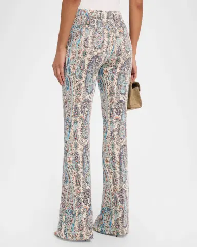 Etro Paisley Jacquard Bootcut-Leg Pants | Thumbnail 3 Etro Paisley Jacquard Bootcut-Leg Pants | Thumbnail 3
