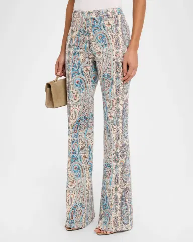 Etro Paisley Jacquard Bootcut-Leg Pants | Thumbnail 4 Etro Paisley Jacquard Bootcut-Leg Pants | Thumbnail 4