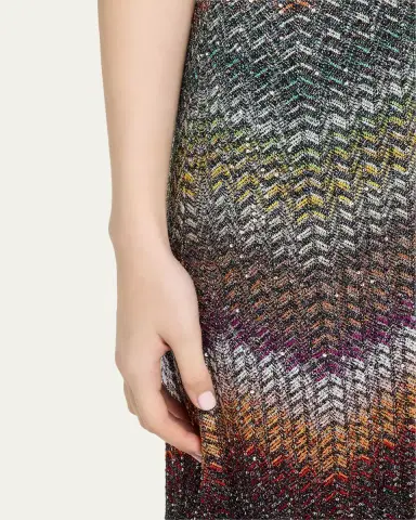 Missoni Sequin Wefted Loom Knit Halterneck Gown | Thumbnail 5 Missoni Sequin Wefted Loom Knit Halterneck Gown | Thumbnail 5
