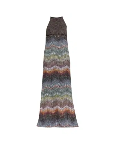 Missoni Sequin Wefted Loom Knit Halterneck Gown | Thumbnail 1 Missoni Sequin Wefted Loom Knit Halterneck Gown | Thumbnail 1
