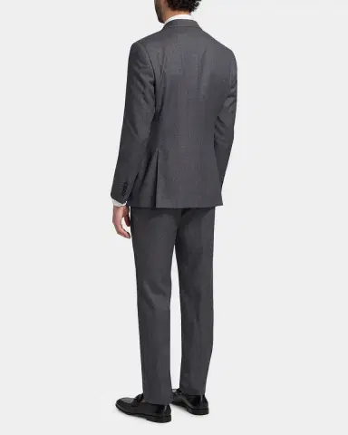 Emporio Armani Men's Wool Micro-Print Two-Piece Suit | Thumbnail 3 Emporio Armani Men's Wool Micro-Print Two-Piece Suit | Thumbnail 3