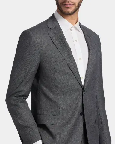 Emporio Armani Men's Wool Micro-Print Two-Piece Suit | Thumbnail 6 Emporio Armani Men's Wool Micro-Print Two-Piece Suit | Thumbnail 6