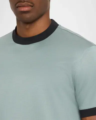 Emporio Armani Men's Lyocell and Cotton Contrast-Trim Crewneck T-Shirt | Thumbnail 6 Emporio Armani Men's Lyocell and Cotton Contrast-Trim Crewneck T-Shirt | Thumbnail 6