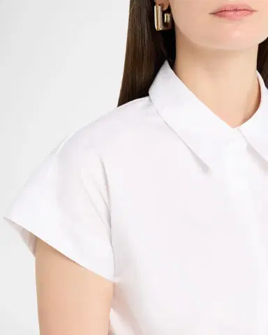 Adam Lippes Mila Cotton Poplin Tie Crop Button-Down Top | Thumbnail 5 Adam Lippes Mila Cotton Poplin Tie Crop Button-Down Top | Thumbnail 5