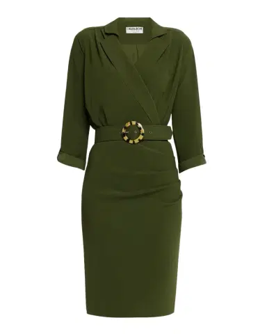 Chiara Boni La Petite Robe Minao Belted Faux-Wrap Dress | Thumbnail 1 Chiara Boni La Petite Robe Minao Belted Faux-Wrap Dress | Thumbnail 1