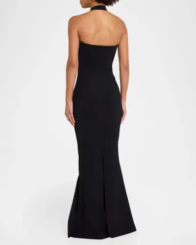 Chiara Boni La Petite Robe Yanar Beaded Mermaid Halter Gown | Thumbnail 13 Chiara Boni La Petite Robe Yanar Beaded Mermaid Halter Gown | Thumbnail 13