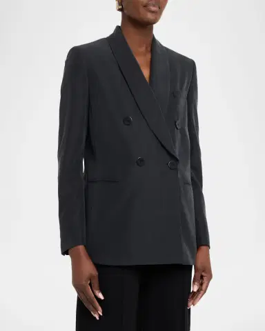 Emporio Armani Relaxed Double-Breasted Blazer | Thumbnail 3 Emporio Armani Relaxed Double-Breasted Blazer | Thumbnail 3