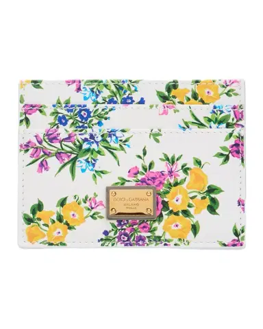 Dolce & Gabbana Floral-Print Leather Card Holder | Thumbnail 1 Dolce & Gabbana Floral-Print Leather Card Holder | Thumbnail 1