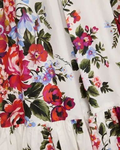 Dolce & Gabbana Girl 's Long Floral Poplin Skirt, Size 2-6 | Thumbnail 2 Dolce & Gabbana Girl 's Long Floral Poplin Skirt, Size 2-6 | Thumbnail 2