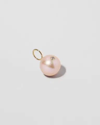 Jennifer Fisher Medium Pink Freshwater Pearl with Diamond | Thumbnail 2 Jennifer Fisher Medium Pink Freshwater Pearl with Diamond | Thumbnail 2