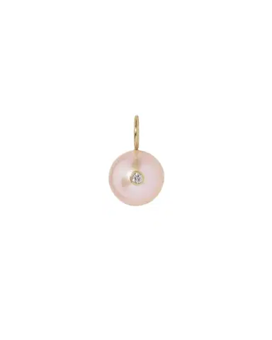 Jennifer Fisher Medium Pink Freshwater Pearl with Diamond | Thumbnail 1 Jennifer Fisher Medium Pink Freshwater Pearl with Diamond | Thumbnail 1