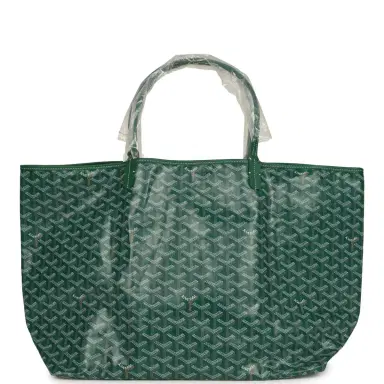 goyard Goyard Goyardine Green Saint Louis GM Tote Bag Palladium Hardware | Thumbnail 4 goyard Goyard Goyardine Green Saint Louis GM Tote Bag Palladium Hardware | Thumbnail 4