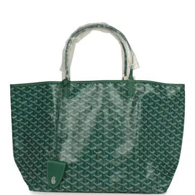 goyard Goyard Goyardine Green Saint Louis GM Tote Bag Palladium Hardware | Thumbnail 1 goyard Goyard Goyardine Green Saint Louis GM Tote Bag Palladium Hardware | Thumbnail 1