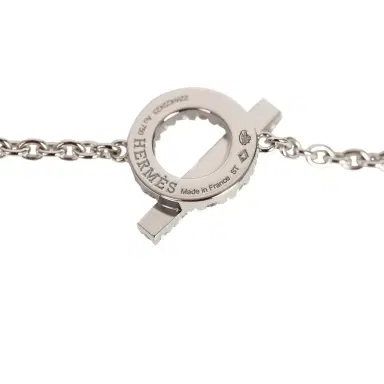 HERMÈS Hermes Finesse Bracelet ST 18K White Gold Hardware & Diamonds | Thumbnail 4 HERMÈS Hermes Finesse Bracelet ST 18K White Gold Hardware & Diamonds | Thumbnail 4