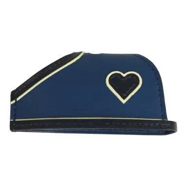 HERMÈS Hermes Rodeo Robeo Coeur Charm PM Jaune Milton, Bleu Nuit and Bleu Tie Milo Lambskin | Thumbnail 4 HERMÈS Hermes Rodeo Robeo Coeur Charm PM Jaune Milton, Bleu Nuit and Bleu Tie Milo Lambskin | Thumbnail 4