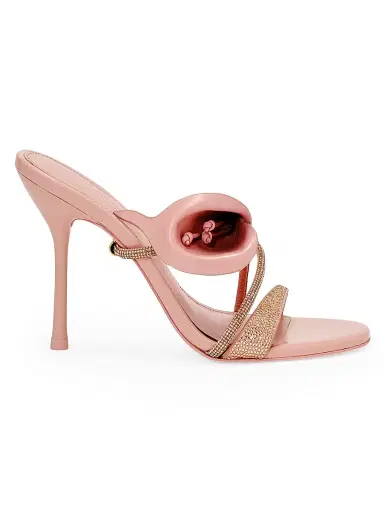 Cult Gaia Women's Camilla Crystal-Embellished Leather Sandals - Petal | Thumbnail 1 Cult Gaia Women's Camilla Crystal-Embellished Leather Sandals - Petal | Thumbnail 1