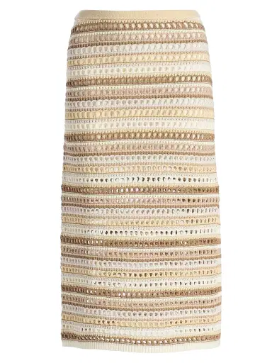 dh New York Women's Sacha Stripe Crochet Cotton Midi-Skirt - Sunbleach Combo | Thumbnail 1 dh New York Women's Sacha Stripe Crochet Cotton Midi-Skirt - Sunbleach Combo | Thumbnail 1