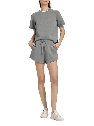 dh New York Women's Tammy Crewneck Top - Hather Grey Combo | Thumbnail 2 dh New York Women's Tammy Crewneck Top - Hather Grey Combo | Thumbnail 2