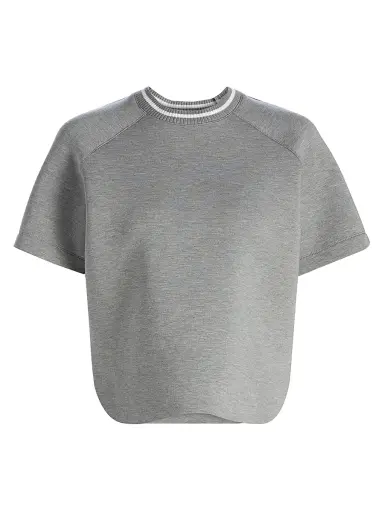 dh New York Women's Tammy Crewneck Top - Hather Grey Combo | Thumbnail 1 dh New York Women's Tammy Crewneck Top - Hather Grey Combo | Thumbnail 1