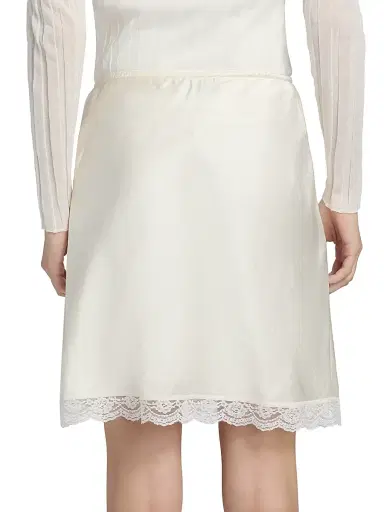 dh New York Women's Candice Satin Lace-Hem Miniskirt | Thumbnail 5 dh New York Women's Candice Satin Lace-Hem Miniskirt | Thumbnail 5