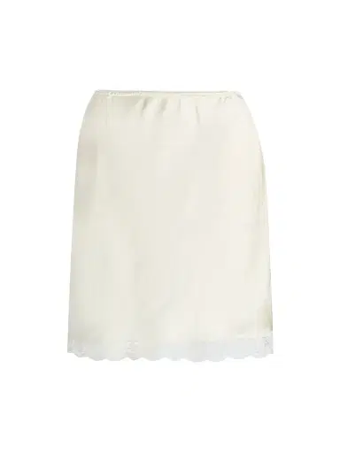 dh New York Women's Candice Satin Lace-Hem Miniskirt | Thumbnail 1 dh New York Women's Candice Satin Lace-Hem Miniskirt | Thumbnail 1