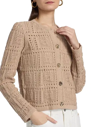 dh New York Women's Helena Granny Square Cardigan | Thumbnail 6 dh New York Women's Helena Granny Square Cardigan | Thumbnail 6