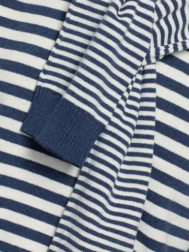 dh New York Women's Joan Striped Tie Blouse - Indigo Combo | Thumbnail 8 dh New York Women's Joan Striped Tie Blouse - Indigo Combo | Thumbnail 8