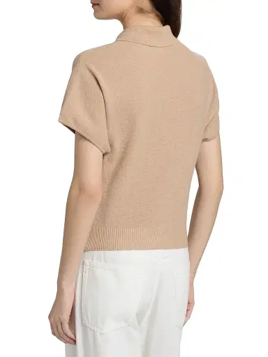 dh New York Women's Dasha Cotton-Cashmere Polo Top | Thumbnail 5 dh New York Women's Dasha Cotton-Cashmere Polo Top | Thumbnail 5